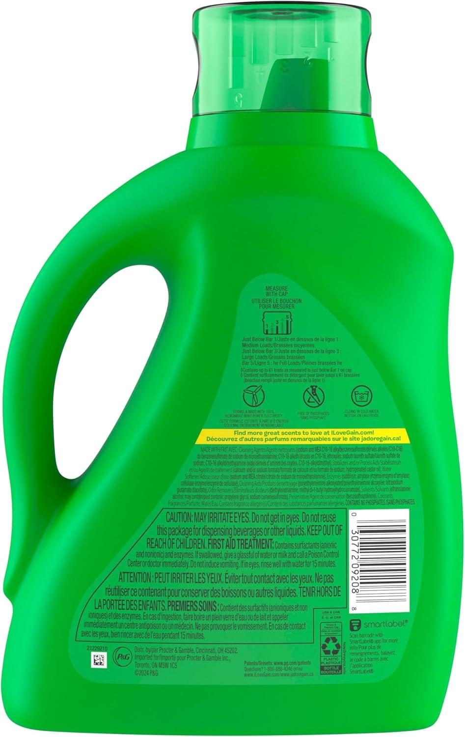 image:imageGain Aroma Boost Liquid Laundry Detergent Island Fresh Scent 107 Loads 154 fl oz HE CompatibleIsland Fresh