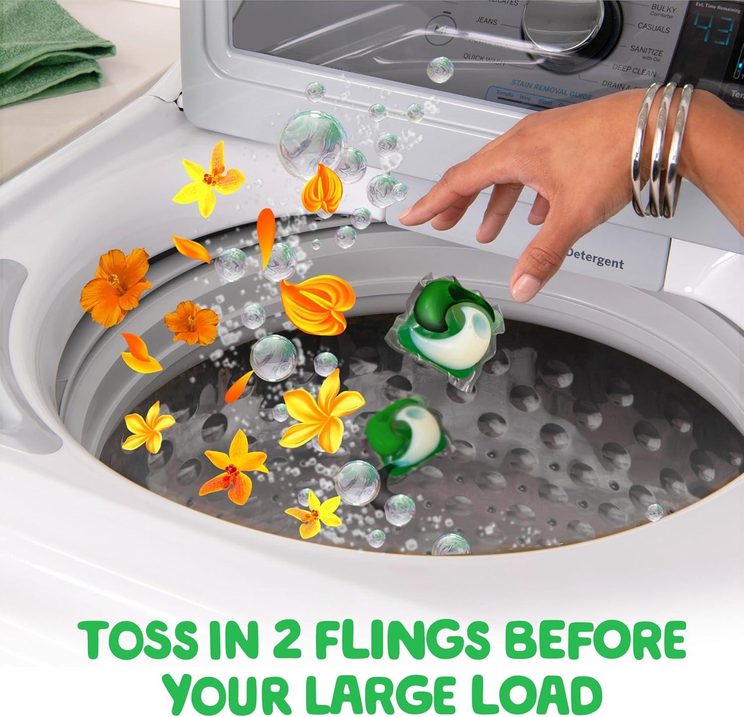 image:imageGain Flings Liquid Laundry Detergent Island Fresh Scent 112 Count HE CompatibleIsland Fresh