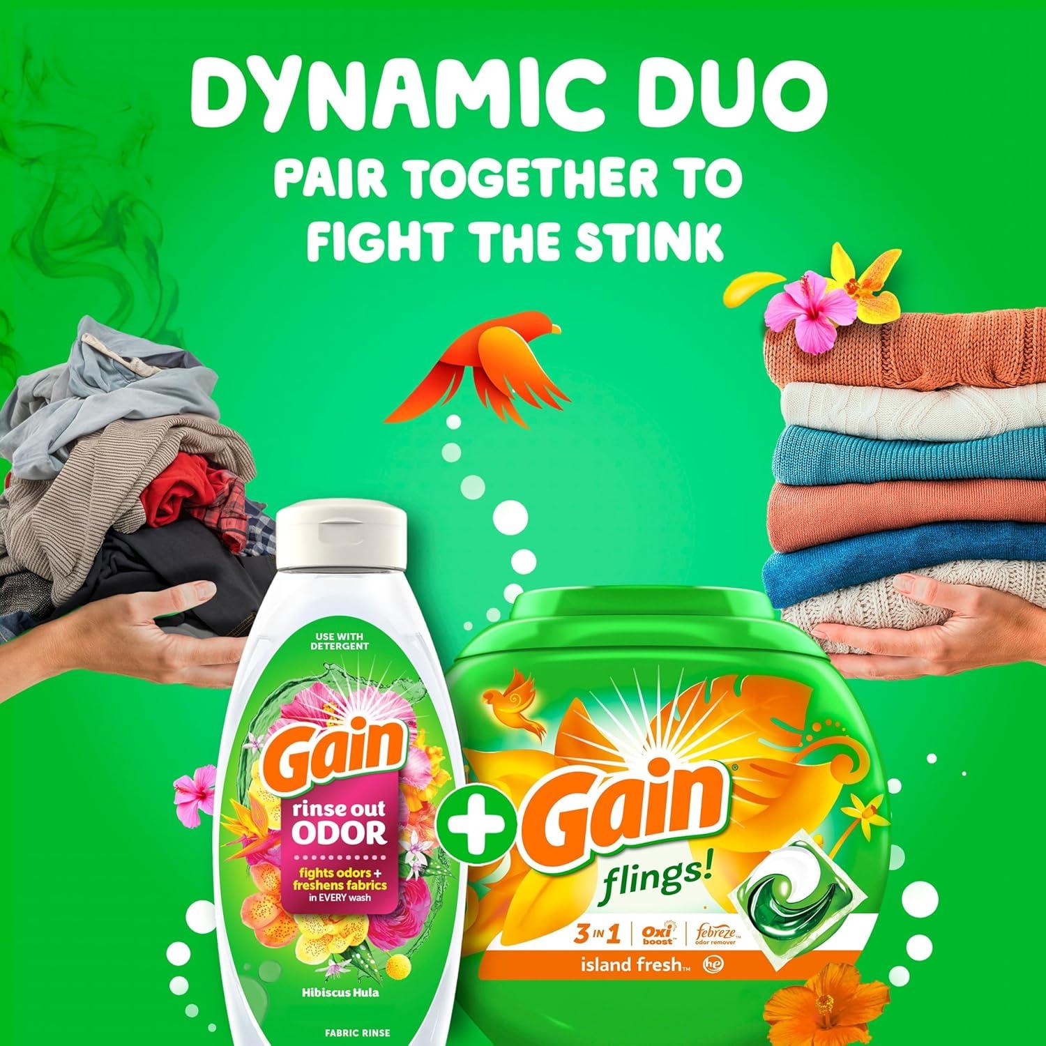 image:imageGain Flings Liquid Laundry Detergent Island Fresh Scent 112 Count HE CompatibleIsland Fresh