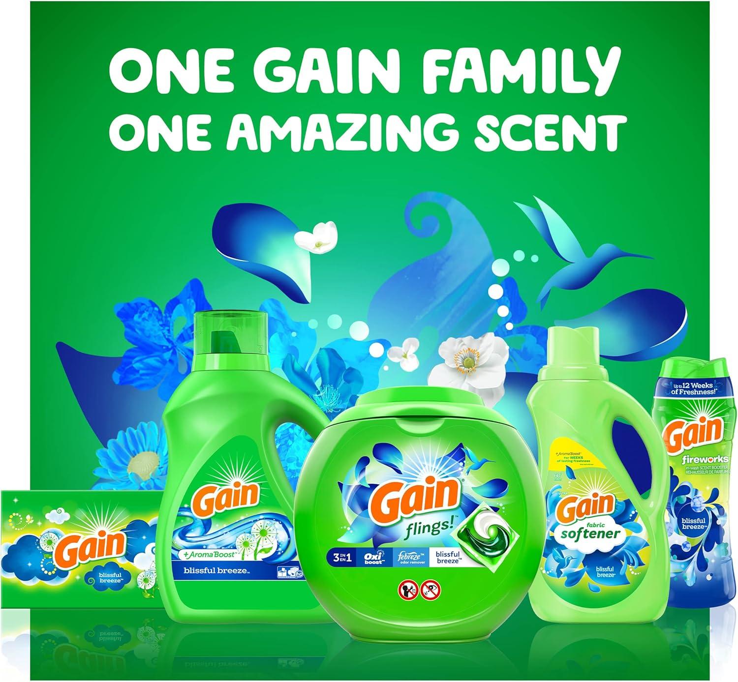 image:imageGain InWash Laundry Scent Booster Blissful Breeze Scent 240 OZ Fresh Extender Odor Protection122 Ounce Pack of 1