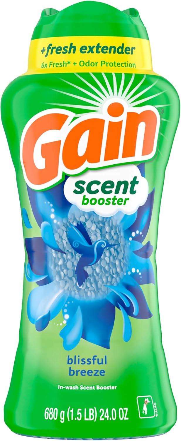 image:imageGain InWash Laundry Scent Booster Blissful Breeze Scent 240 OZ Fresh Extender Odor Protection24 Ounce Pack of 1