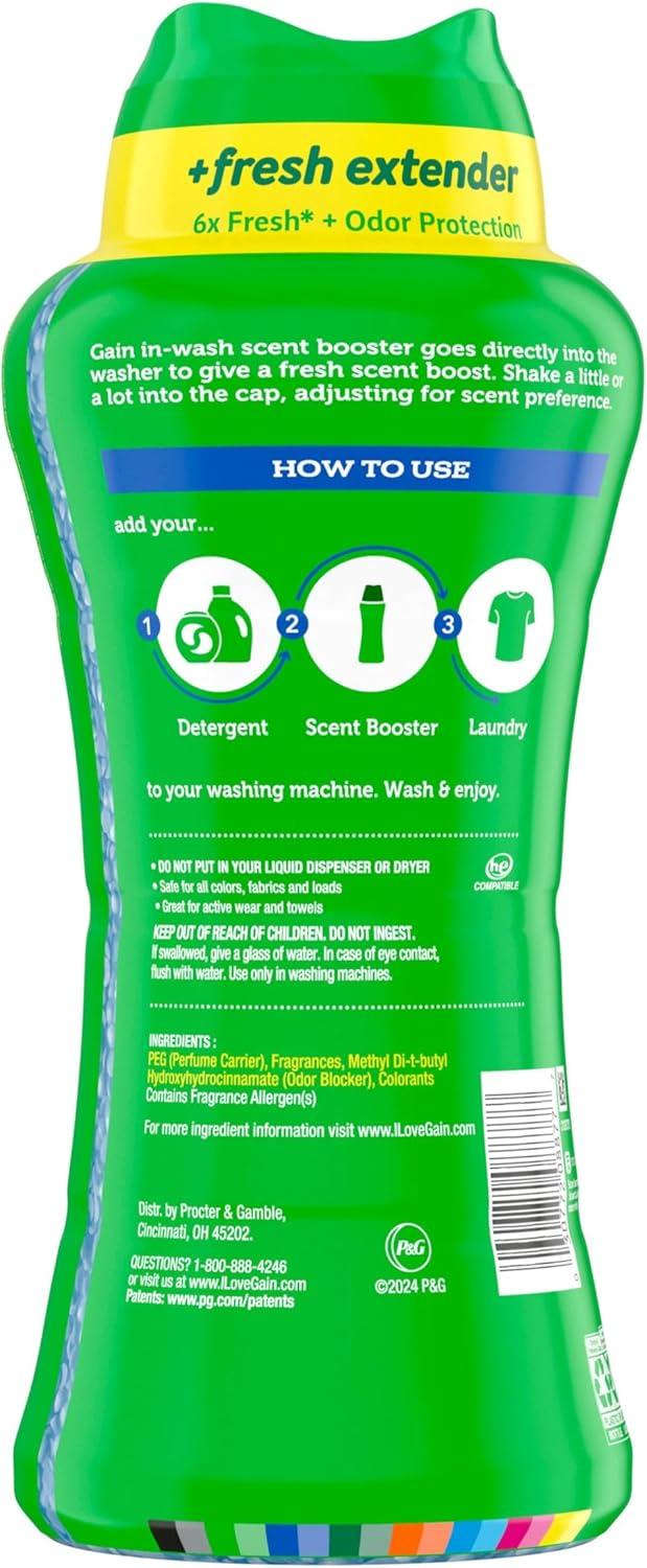 image:imageGain InWash Laundry Scent Booster Blissful Breeze Scent 240 OZ Fresh Extender Odor Protection24 Ounce Pack of 1
