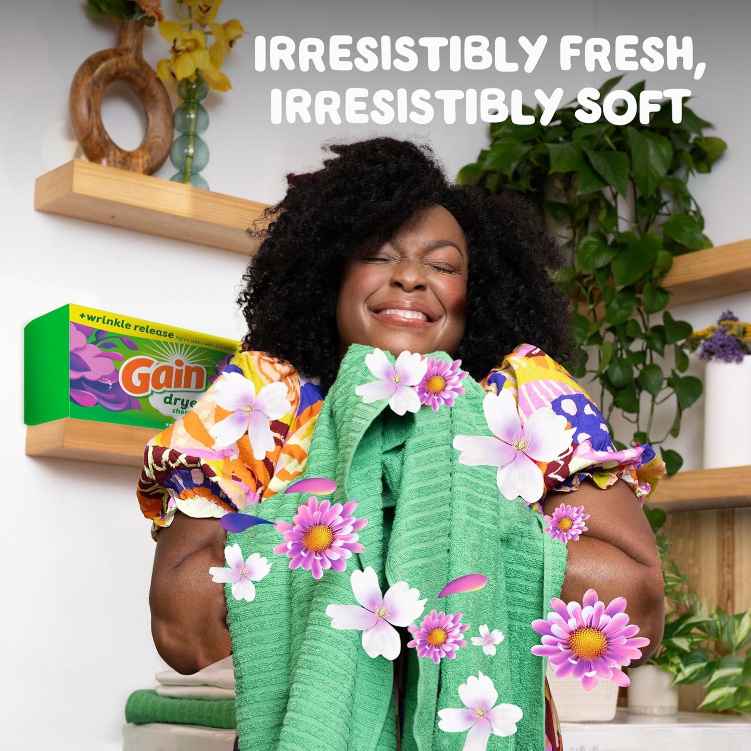 image:imageGain dryer sheets Plus Wrinkle Release Moonlight Breeze Scent 120 Count Fights static with a touch of scent laundry sheetsMoonlight Breeze