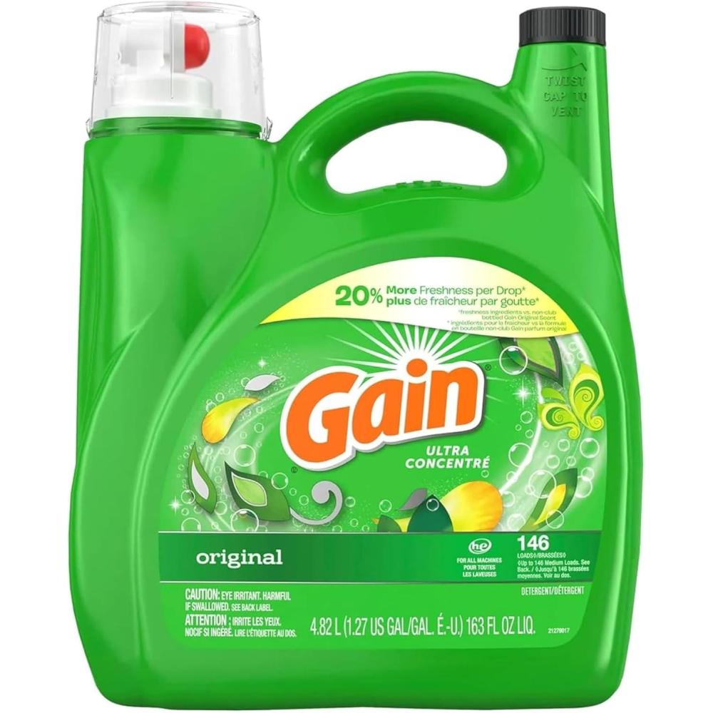 image:imageGain Liquid Laundry Detergent Lavender Scent 154 fl oz 107 loads HE compatible Laundry Detergent Liquid Soap200 Fl Oz Pack of 1