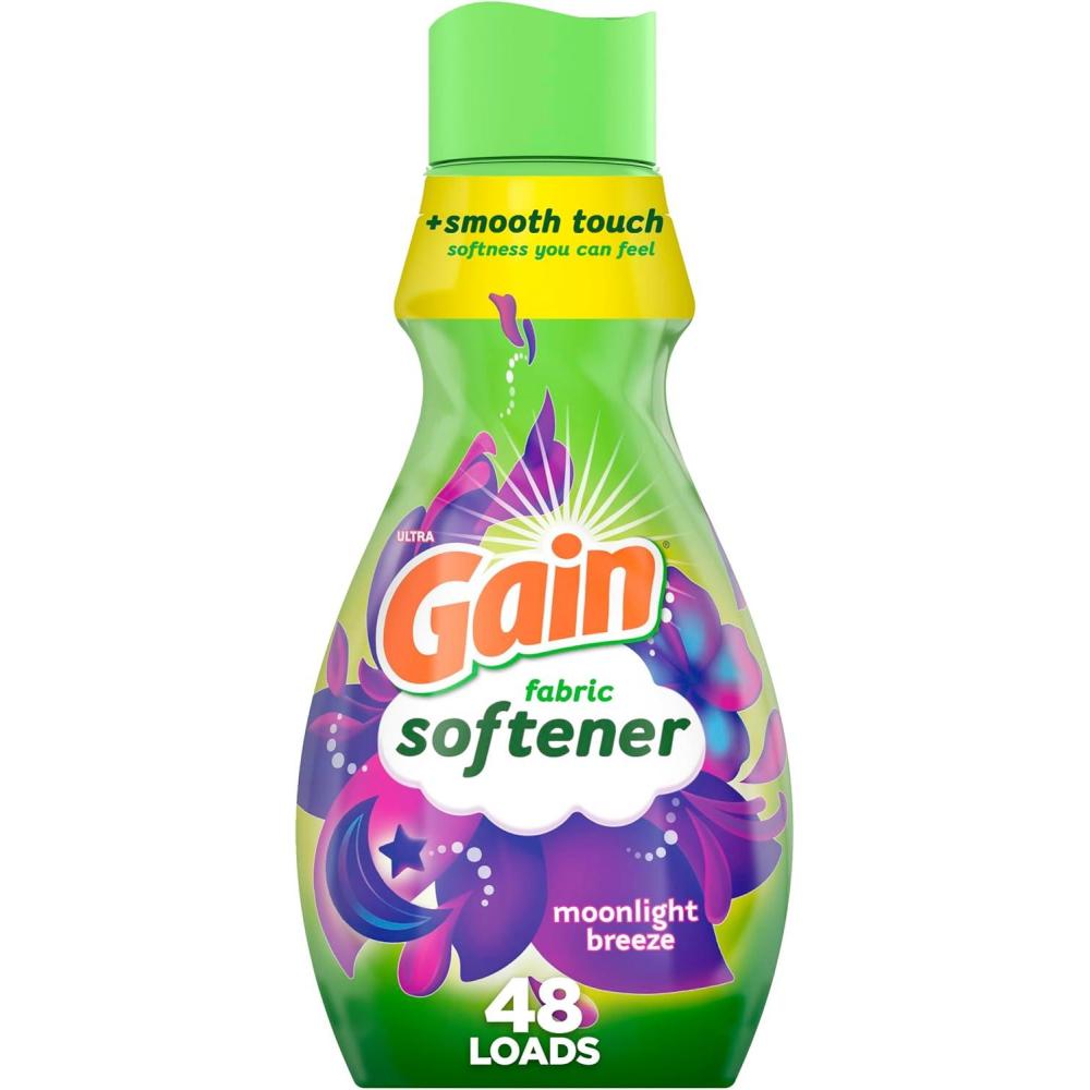 image:imageGain Moonlight Breeze Fabric Softener 140 FL OZ 190 Load Smooth Touch Laundry Conditioner LiquidMoonlight Breeze