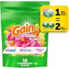 image:imageGain Super Flings Laundry Detergent Pacs 45 Count Hibiscus Hula scent irresistibly clean and fresh washing detergent laundry soap pacsHibiscus Hula