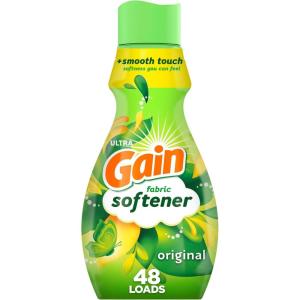 Gain Liquid Fabric Softener, Original Scent, 140 FL OZ, 190 Loads, Liquid Fabric Softener For Soft, Fresh Laundry(Original)