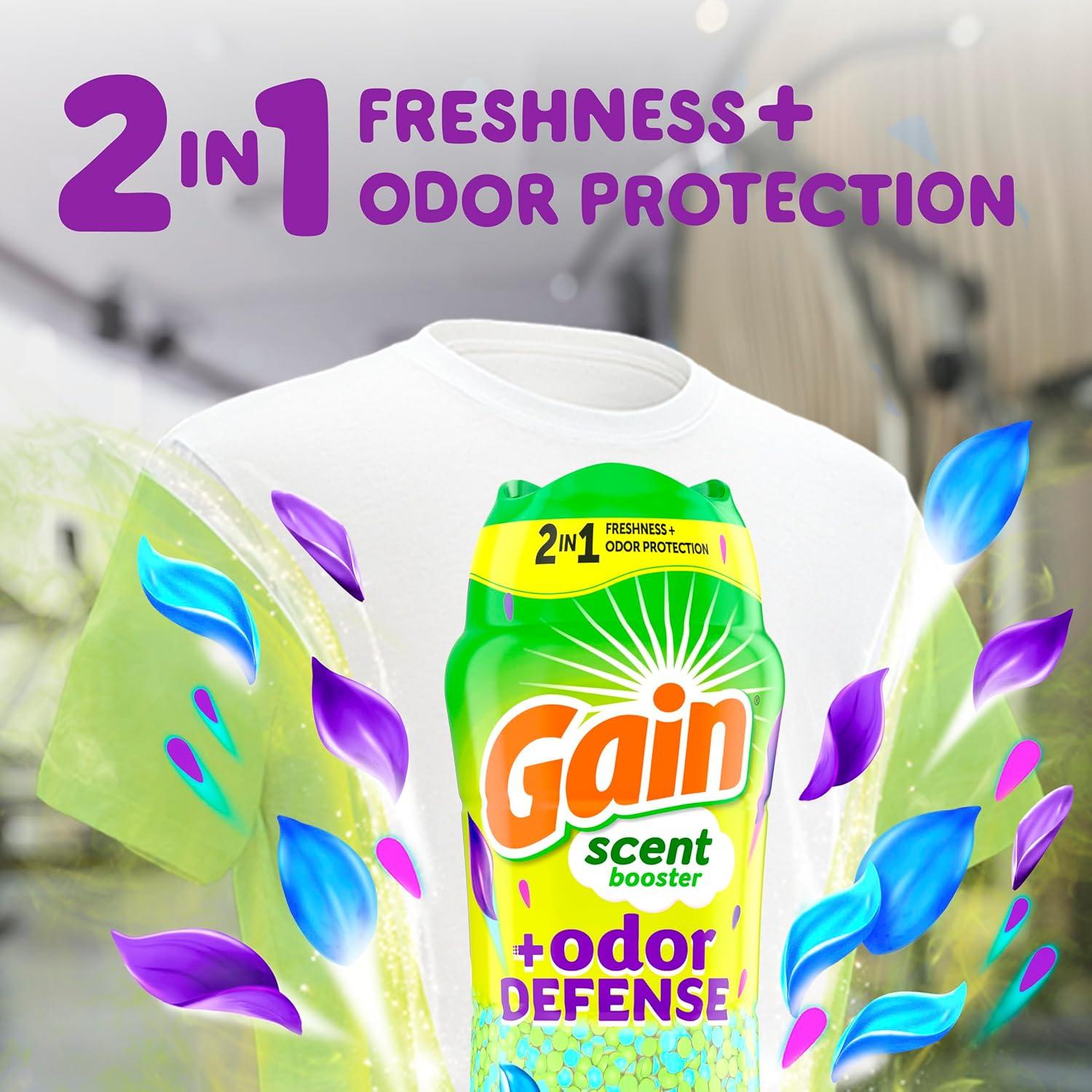 image:imageGain Odor Defense InWash Scent Booster Super Fresh Blast Scent 182 oz HE CompatibleSuper Fresh Blast