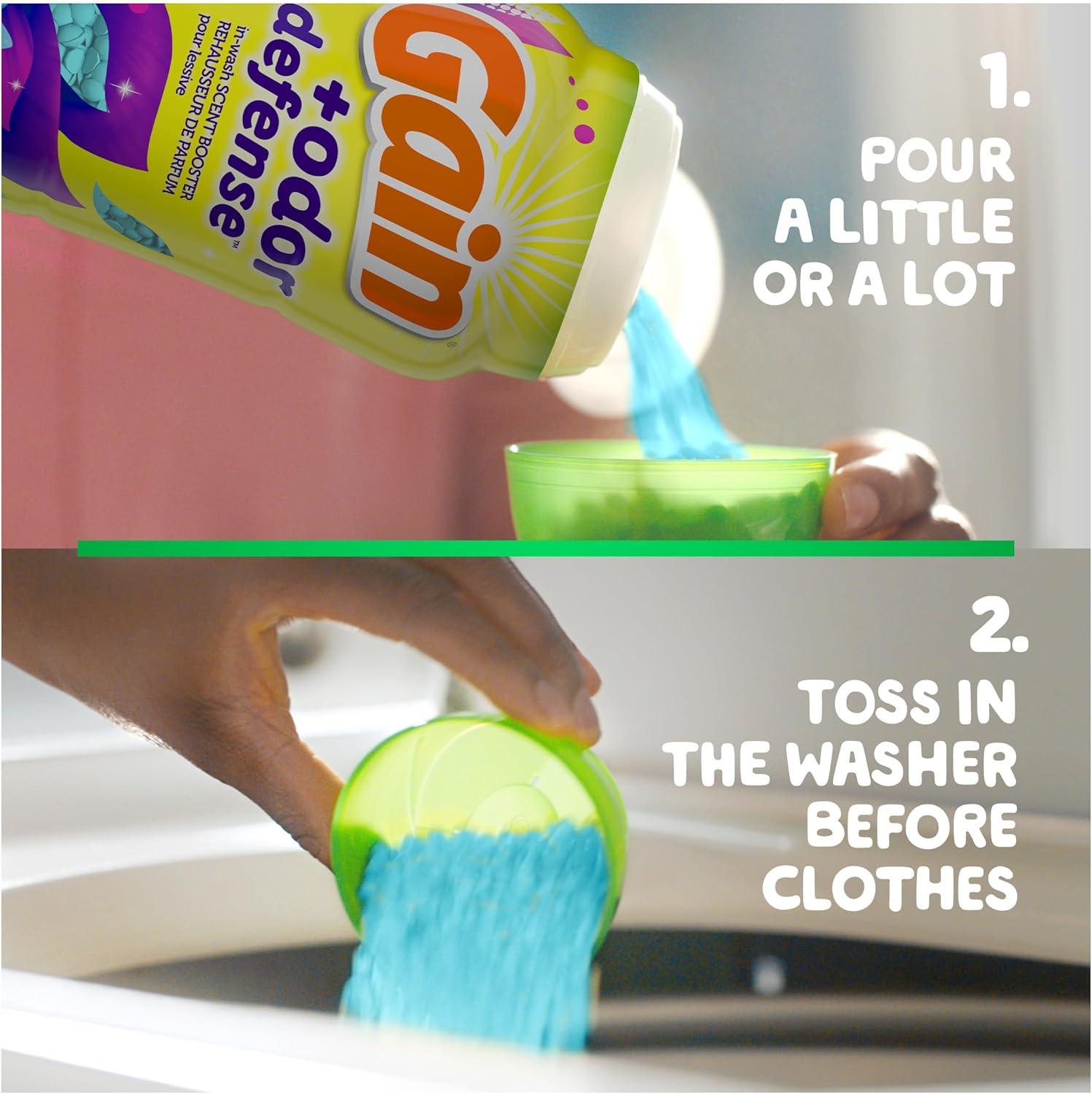 image:imageGain Odor Defense InWash Scent Booster Super Fresh Blast Scent 182 oz HE CompatibleSuper Fresh Blast