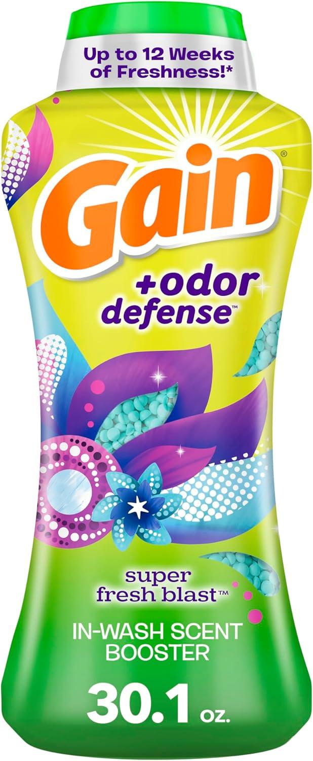 image:imageGain Odor Defense InWash Scent Booster Super Fresh Blast Scent 182 oz HE CompatibleSuper Fresh Blast