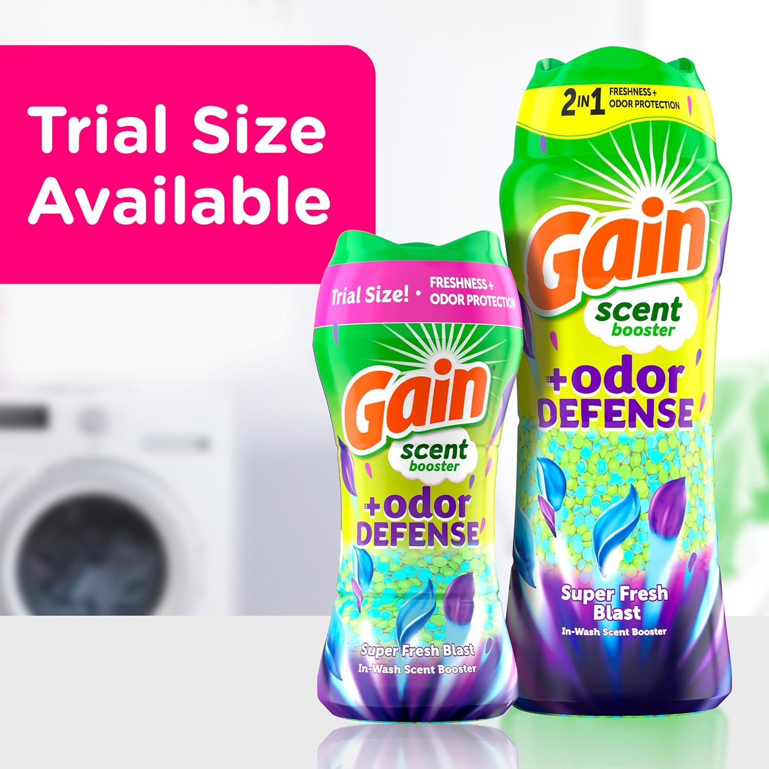 image:imageGain Odor Defense InWash Scent Booster Super Fresh Blast Scent 182 oz HE CompatibleSuper Fresh Blast