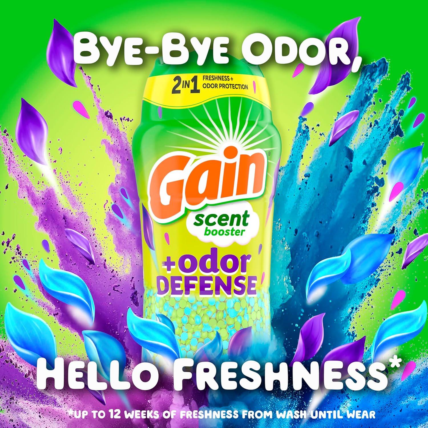 image:imageGain Odor Defense InWash Scent Booster Super Fresh Blast Scent 182 oz HE CompatibleSuper Fresh Blast