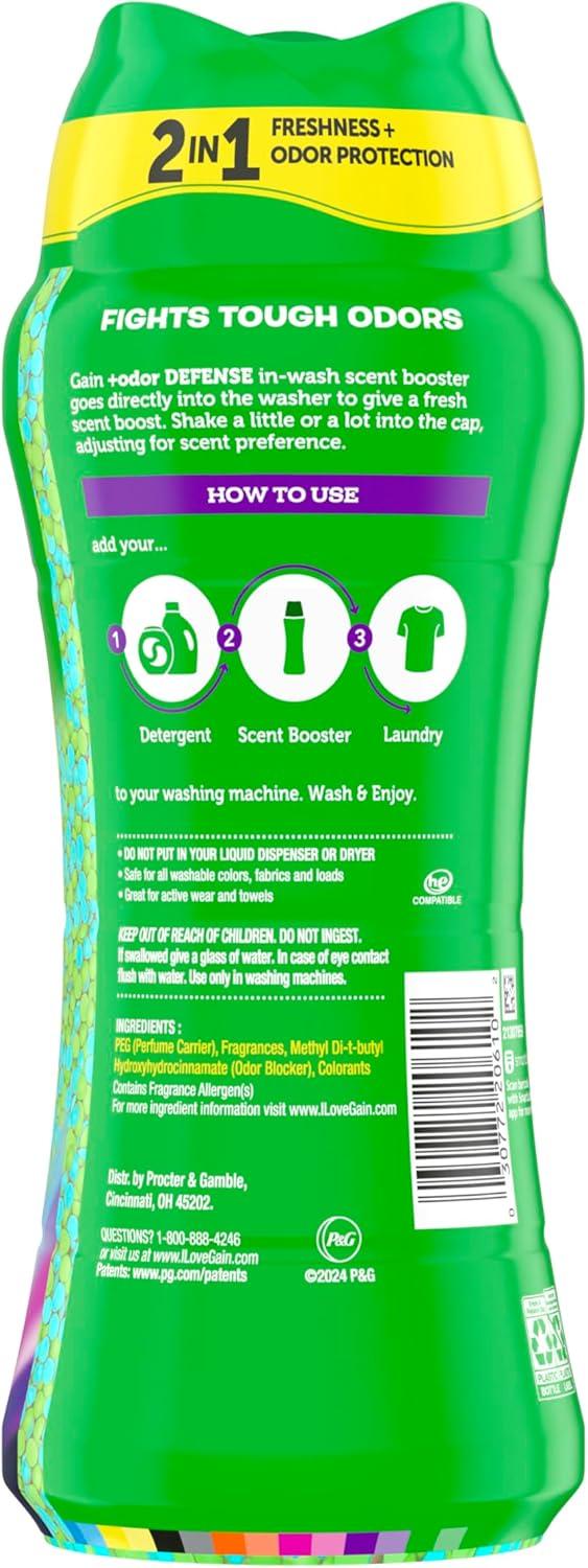 image:imageGain Odor Defense InWash Scent Booster Super Fresh Blast Scent 182 oz HE CompatibleSuper Fresh Blast