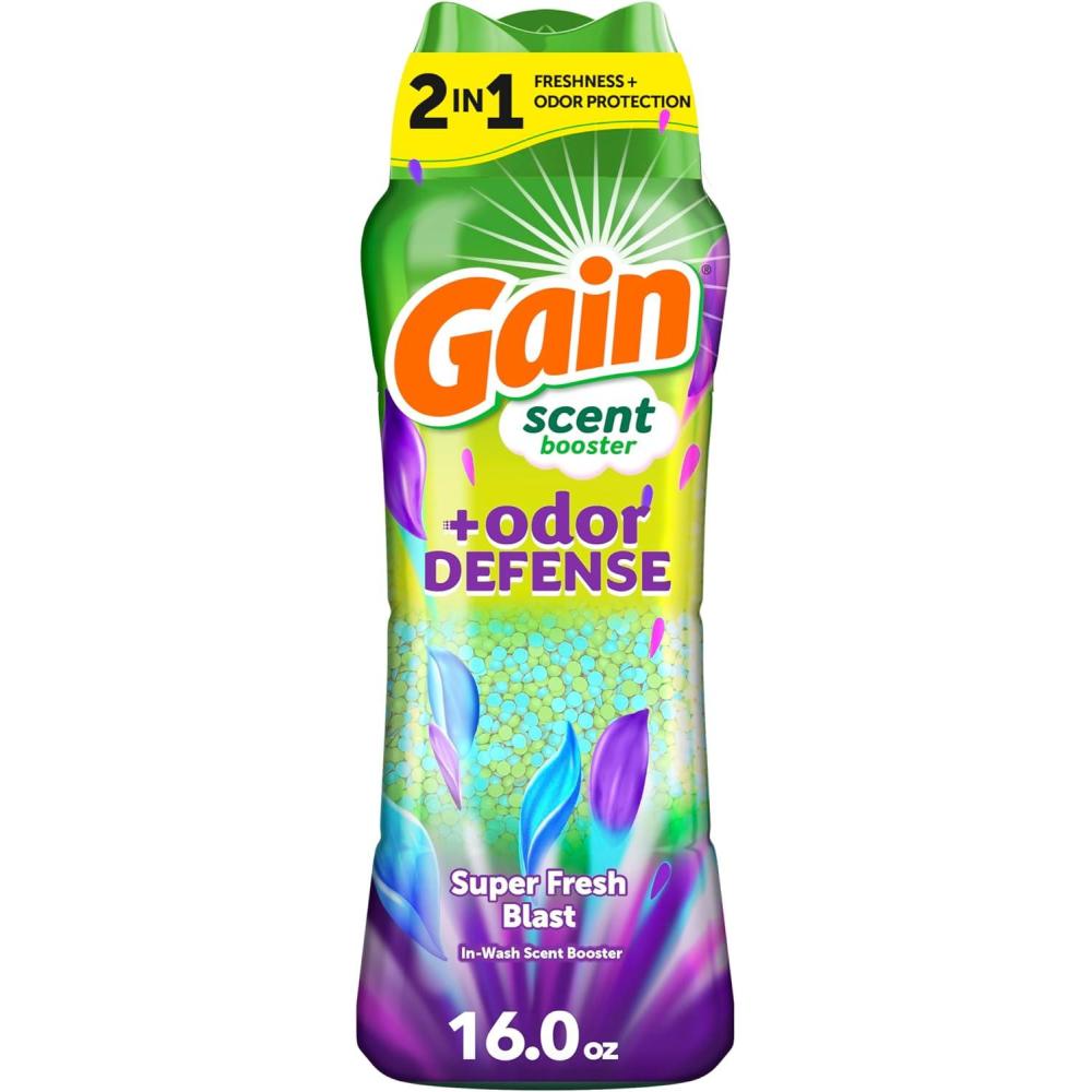 image:imageGain Odor Defense InWash Scent Booster Super Fresh Blast Scent 182 oz HE CompatibleSuper Fresh Blast