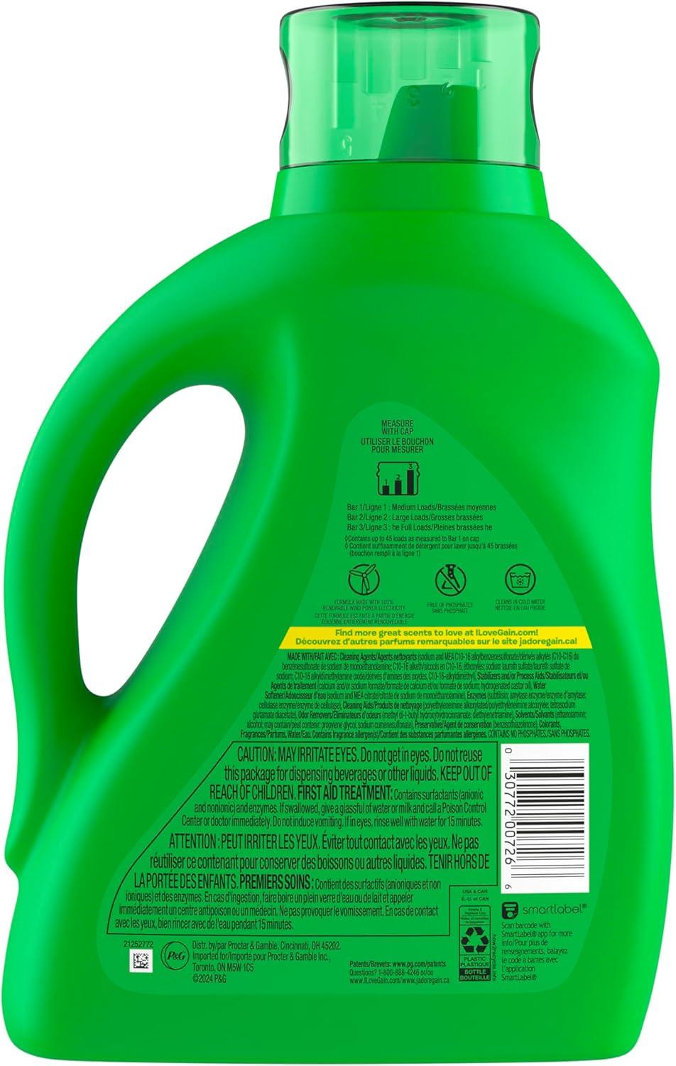 image:imageGain Odor Defense Liquid Laundry Detergent Super Fresh Blast Scent 184 fl oz 128 Loads HE CompatibleSuper Fresh Blast